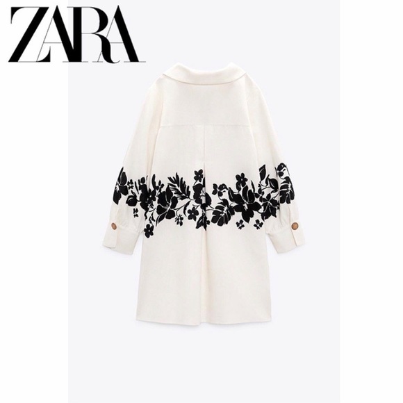 Zara new with tags linen blend floral print dress - Picture 5 of 6